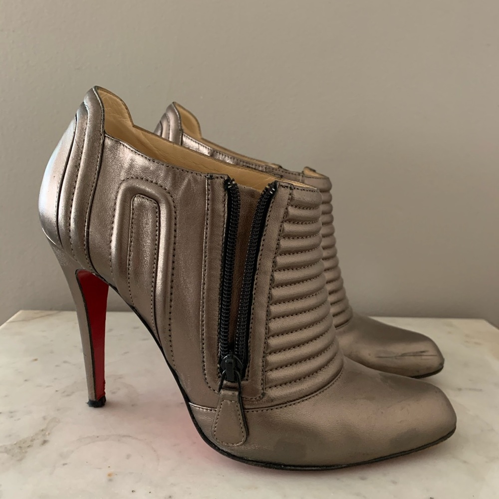 Christian Louboutin Metallic Booties